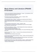 Music History and Literature (PRAXIS 5113) Exam Questions and Answers