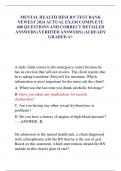 MENTAL HEALTH HESI RN TEST BANK  NEWEST 2024 ACTUAL EXAM COMPLETE  400 QUESTIONS AND CORRECT DETAILED  ANSWERS &lpar;VERIFIED ANSWERS&rpar; &vert;ALREADY  GRADED A&plus;