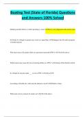 Boating Test &lpar;State of Florida&rpar; Questions  and Answers 100&percnt; Solved 