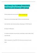 Boat Safety Test FLORIDA &lpar;2024&sol;2025&rpar; Questions and Answers 100&percnt; Solved 