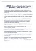 NCCCO General Knowledge Practice  Exam Q&A 100&percnt; A&plus;Graded