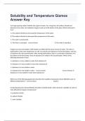 Solubility and Temperature Gizmos Answer Key Study Guide Research Complete.
