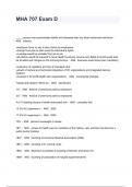 MHA 707 Exam D Questions And Answers 