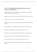 WGU C215 Operations Management Questions and Answers Already Passed