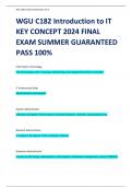 WGU C182 Introduction to IT  KEY CONCEPT 2024 FINAL  EXAM SUMMER GUARANTEED  PASS 100%