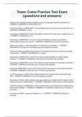 Tower Crane Practice Test Exam &lpar;questions and answers&rpar;