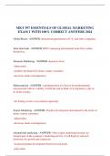 MKT 397 ESSENTIALS OF GLOBAL MARKETING EXAM 1 WITH 100% CORRECT ANSWERS 2024