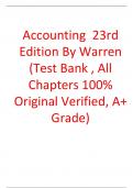 Solutions Manual For Accounting, 23rd Edition Warren TB