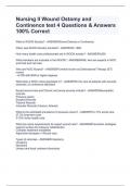 Nursing II Wound Ostomy and Continence test 4 Questions & Answers 100&percnt; Correct