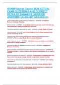 SHARP Career Course 2024 ACTUAL EXAM QUESTIONS AND CORRECT DETAILED ANSWERS &lpar;VERIFIED ANSWERS&rpar; &vert;ALREADY GRADED A&plus;