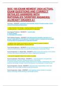 SOC 185 EXAM NEWEST 2024 ACTUAL EXAM QUESTIONS AND CORRECT DETAILED ANSWERS WITH RATIONALES &lpar;VERIFIED ANSWERS&rpar; &vert;ALREADY GRADED A&plus;