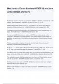 Mechanics Exam Review-NEIEP Questions with correct answers &period;