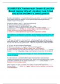 2024 HESI PN Fundamentals Practice Exam New  Recent Version with All Questions from Actual  Past Exam and 100% Correct Answers