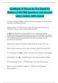 Certificate of Fitness for Fire Guard for  Shelters &lpar;F-02&sol;F80&rpar; Questions and Answers  Latest Update 100&percnt; Solved 