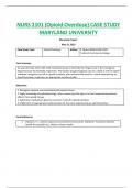 NURS 2101 (Opioid Overdose) CASE STUDY  MARYLAND UNIVERSITY