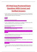ATI Med Surg Proctored Exam Questions With Correct and Verified Answers