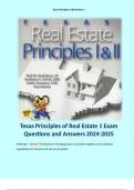 Texas Principles of Real Estate 1 Exam Questions and Answers 2024-2025 