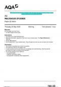 Package deal information&colon;&colon; All  2023 AQA AS RELIGIOUS STUDIES  Question Papers & Mark schemes &lpar;Merged&rpar; June 2023 &lbrack;VERIFIED&rsqb;