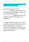 Thyroid Disorders FNP BOARD REVIEW with 100&percnt; correct answers&period;