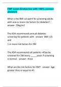 FNP exam-Endocrine with 100&percnt; correct answers