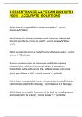 HESI ENTRANCE A&P EXAM 2024 WITH 100&percnt;   ACCURATE  SOLUTIONS