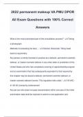 2022 permanent makeup VA PMU DPOR All Exam Questions with 100% Correct Answers