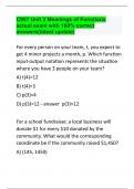 C957 Unit 3 Meanings of Functions actual exam with 100&percnt; correct answers&lpar;latest update&rpar;&period;