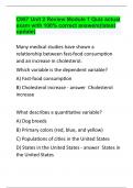 C957 Unit 2 Review Module 1 Quiz actual exam with 100% correct answers(latest update