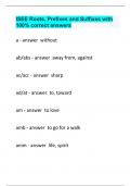 ISEE Roots&comma; Prefixes and Suffixes with 100&percnt; correct answers&period;