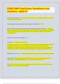 EXED 200 Final Exam Questions and  answers&comma; rated A&plus;&lbrack;LATEST EXAM UPDATES&rsqb;