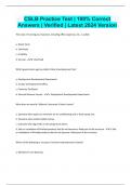 CSLB Practice Test &vert; 100&percnt; Correct Answers &vert; Verified &vert; Latest 2024 Version
