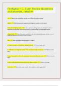 Firefighter 1C&comma; Exam Review Questions  and answers&comma; rated A&plus;&lbrack;LATEST EXAM UPDATES&rsqb;