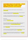 IAHCSMM CRCST 8TH EDITION - CRCST  FINAL EXAM PREP JCSPD&period; EXAM  REVIEW questions and answers&sol;