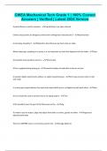 CWEA Mechanical Tech Grade 1 &vert; 100&percnt; Correct Answers &vert; Verified &vert; Latest 2024 Version