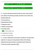 ATI Fundamentals of Nursing practice Questions and Answers (2024 / 2025) (Verified Answers)
