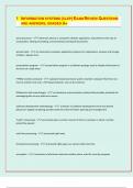 INFORMATION SYSTEMS &lpar;CLEP&rpar; EXAM REVIEW QUESTIONS  AND ANSWERS&comma; GRADED A&plus;&lbrack;LATEST EXAM UPDATES&rsqb;