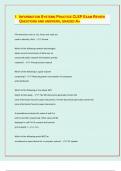 INFORMATION SYSTEMS PRACTICE CLEP EXAM REVIEW  QUESTIONS AND ANSWERS&comma; GRADED A&plus;&lbrack;LATEST EXAM UPDATES&rsqb;