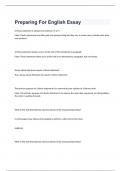 Preparing For English Essay with correct answers 