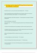 INFORMATION SYSTEMS CLEP EXAM REVIEW QUESTIONS  AND ANSWERS&comma; GRADED A&plus;&lbrack;LATEST EXAM UPDATES&rsqb;