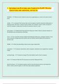 INFORMATION SYSTEMS AND COMPUTER CLEP&sol; REVIEW  QUESTIONS AND ANSWERS&comma; RATED A&plus;&lbrack;LATEST EXAM UPDATES&rsqb;