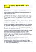 ACA Photoshop Study Guide 100&percnt; Correct 
