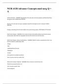 NUR 4120 Advance Concepts med surg Q &plus; A