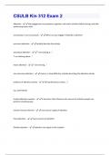 CSULB Kin 312 Exam 2 Questions with well explained answers