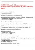 NURB 4120 Exam 1 with correct answers (Hemodynamics, Dysrhythmias, Mi, HF, Cardiogenic shock)