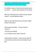ANA 502 - SYSTEMIC PRACTICE EXAM QUESTIONS fully solved & updated