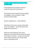 Chapter 7 PNS Anatomy Test with correct answers 2024