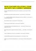  NFHS COACHING VOLLEYBALL EXAM 2024 WITH 100% CORRECT ANSWERS