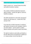 OSHA final exam fully solved & updated