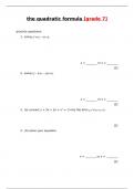 Quadratic formula - Practice questions and answers