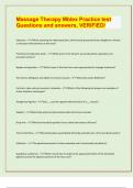 Massage Therapy Mblex Practice test Questions and answers&comma; VERIFIED&sol;&lbrack;LATEST EXAM UPDATES&rsqb;